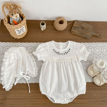 Load image into Gallery viewer, H10769LS-夏季｜兔子刺繡｜短袖包屁衣
