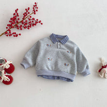 將圖片載入圖庫檢視器 ZDY5661SE-冬季翻領拜年衛衣｜加絨套頭上衣
