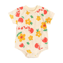 Load image into Gallery viewer, BRS1001LS-Summer Korean style bear flower pure cotton bodysuit 
