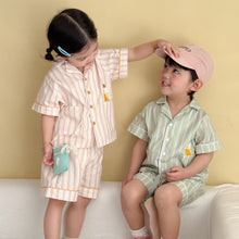 Load image into Gallery viewer, XJ260888JG-夏季｜條紋居家｜睡衣套裝
