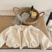 Load image into Gallery viewer, 5016SE-Spring Korean Girls Bat Sleeve Washed Cotton Wide Shirt 
