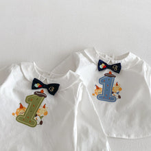 Load image into Gallery viewer, ZCY6100LS-春季寶寶周歲上衣&amp;吊帶褲
