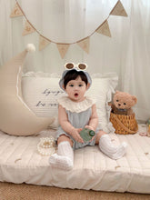Load image into Gallery viewer, 51405LS-Summer Korean style striped jacquard collar bodysuit 
