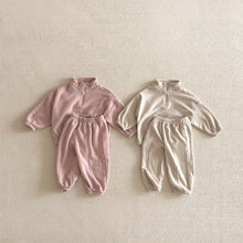 將圖片載入圖庫檢視器 Y8566TG-冬季立領套裝｜雙面絨運動風
