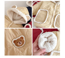 將圖片載入圖庫檢視器 ZDW5309SE-冬季小熊加絨連帽加厚棉外套

