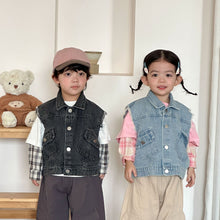 將圖片載入圖庫檢視器 CB260802SE-春秋牛仔休閒馬甲背心
