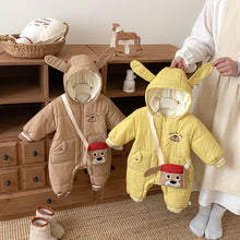 將圖片載入圖庫檢視器 ZDL5067LS-冬季小狗連身衣｜夾棉連帽爬服
