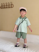 將圖片載入圖庫檢視器 XZ260935TG-夏季｜POLO休閒｜短褲套裝
