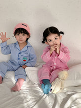 將圖片載入圖庫檢視器 CJ260869TG-春秋季兒童純棉格子家居兩件套
