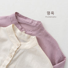 Load image into Gallery viewer, 26097SE-夏季｜立領森系｜兒童薄款長袖襯衫
