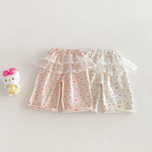 Load image into Gallery viewer, ZCK6077LS-春季貓咪印花蕾絲花邊長褲
