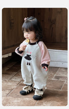 Load image into Gallery viewer, 2532110LS-秋季韓版嬰幼兒可愛拼接長袖連體爬服
