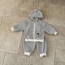 將圖片載入圖庫檢視器 CZ260891TG-條紋連帽運動休閒兩件套
