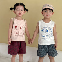 將圖片載入圖庫檢視器 XZ260964TG-夏季｜背心短褲｜套裝
