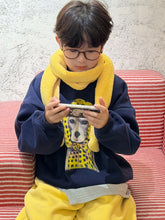 將圖片載入圖庫檢視器 2025D218SE-冬季韓版加厚頭巾狗狗印花休閒圓領上衣
