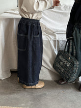 Load image into Gallery viewer, 25Q09PA-春季拼接寬鬆直筒牛仔長褲
