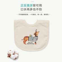 Load image into Gallery viewer, D21653AC- 純棉可愛動物印花口水巾【兩條起批】
