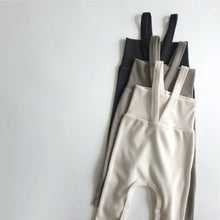 將圖片載入圖庫檢視器 Y9614LS-春季嬰兒細坑條背帶高腰護肚連身褲
