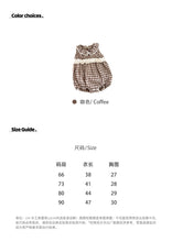 將圖片載入圖庫檢視器 629258LS-夏季｜格紋蕾絲拼接｜女童無袖三角哈衣
