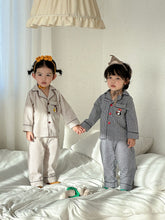 將圖片載入圖庫檢視器 CJ260869TG-春秋季兒童純棉格子家居兩件套

