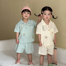 將圖片載入圖庫檢視器 XZ260871TG-夏季純棉襯衫兄妹套裝
