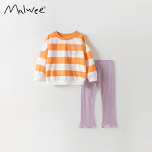 將圖片載入圖庫檢視器 105159TG-秋冬條紋上衣+長褲套
