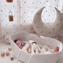 Load image into Gallery viewer, yt006AC-Portable pure cotton woven Nordic style baby basket sleeping basket
