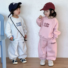 將圖片載入圖庫檢視器 CZ260828TG-春秋季韓版可愛圓領休閒兩件套
