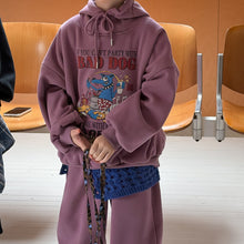 將圖片載入圖庫檢視器 2025D201TG-冬季韓版卡通印花加絨休閒連帽兩件套
