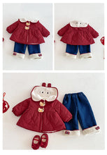 將圖片載入圖庫檢視器 ZDW5702SE-冬季小貓中國風加厚棉外套
