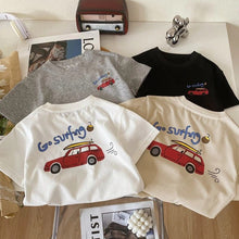 Load image into Gallery viewer, 71404SE-夏日兒童純棉短袖車車上衣
