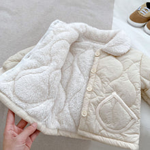 Load image into Gallery viewer, H10336TG-冬季菱格壓紋夾棉加絨連體爬服&amp;外套
