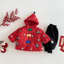 將圖片載入圖庫檢視器 ZDW5622SE-冬季熊貓撞色加厚夾棉外套
