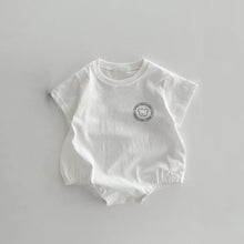 Load image into Gallery viewer, Y9370LS-Summer Fashion Line Drawing Bear Letter Print Short Sleeve Bodysuit
