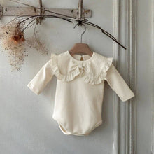 將圖片載入圖庫檢視器 Y9609LS-春季嬰兒荷葉大翻領三角包屁
