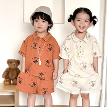 將圖片載入圖庫檢視器 XZ260823TG-夏季純棉紗布短袖短褲套裝
