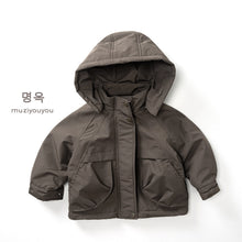 將圖片載入圖庫檢視器 25233SE-冬季兒童加絨拉鍊可拆帽戶外衝鋒衣
