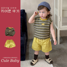 Load image into Gallery viewer, M627087TG-夏季｜條紋T恤｜短褲套裝
