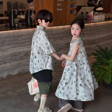 Load image into Gallery viewer, 2025X123TG-Summer Korean version of short-sleeved shirt and shorts suit for boys and girls &amp; casual vest dress 
