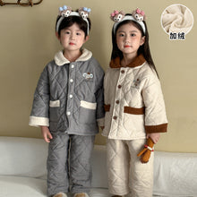 將圖片載入圖庫檢視器 DJ250594TG-冬季三層夾棉加厚家居服二件套裝
