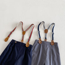 Load image into Gallery viewer, ZCY6094LS-春季條紋領結襯衫&amp;背帶褲
