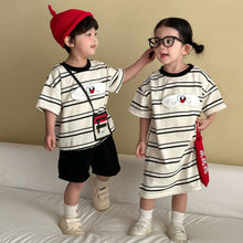 將圖片載入圖庫檢視器 XZ260877TG-夏季條紋短袖兄妹套裝
