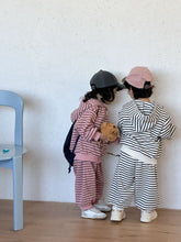 將圖片載入圖庫檢視器 CZ260891TG-條紋連帽運動休閒兩件套
