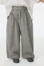 Load image into Gallery viewer, BB2603PCW-夏季｜條紋花苞腰｜闊腿長褲
