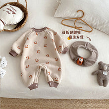 將圖片載入圖庫檢視器 ZDL5184LS-冬季條紋羊駝絨加絨連體爬服
