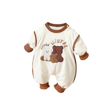Load image into Gallery viewer, 2304155LS- Korean version of three little bears baby thickened jumpsuit
