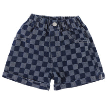將圖片載入圖庫檢視器 XK260901PA-夏季格紋愛心牛仔短褲
