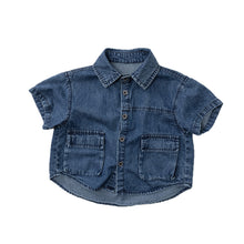 將圖片載入圖庫檢視器 26069SE-春夏｜牛仔韓版｜短袖襯衫
