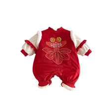將圖片載入圖庫檢視器 ZDL5690LS-冬季金魚拜年連身衣｜中國風夾棉爬服
