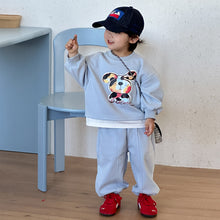 Load image into Gallery viewer, CZ260856TG春秋假兩件套裝｜卡通運動風
